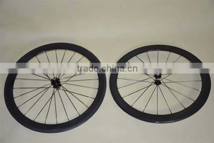 700c carbon fiber bike wheels; carbon disc wheel clincher, 50cm carbon wheels
