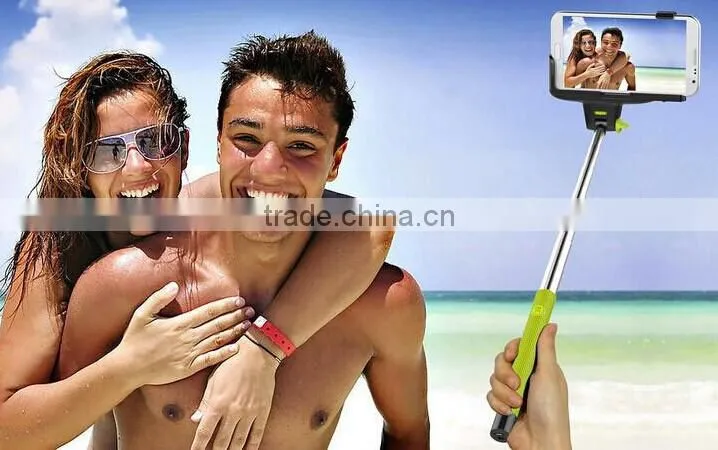 Hot sell z07-5 extendable monopod with wireless Bluetooth Remote Button for phone and camera