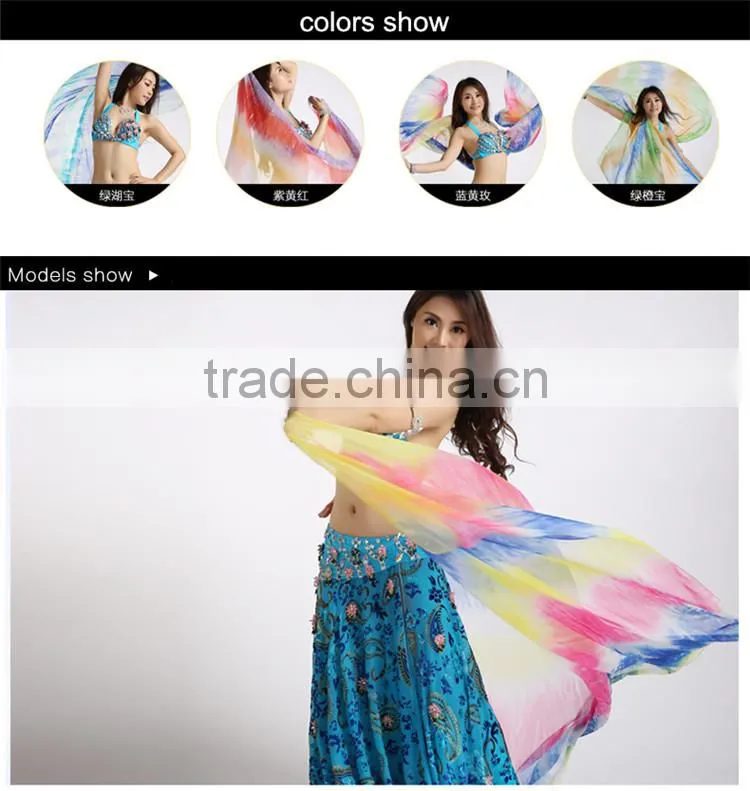 Gradient Tie-dyed Silk Belly Dance Veils