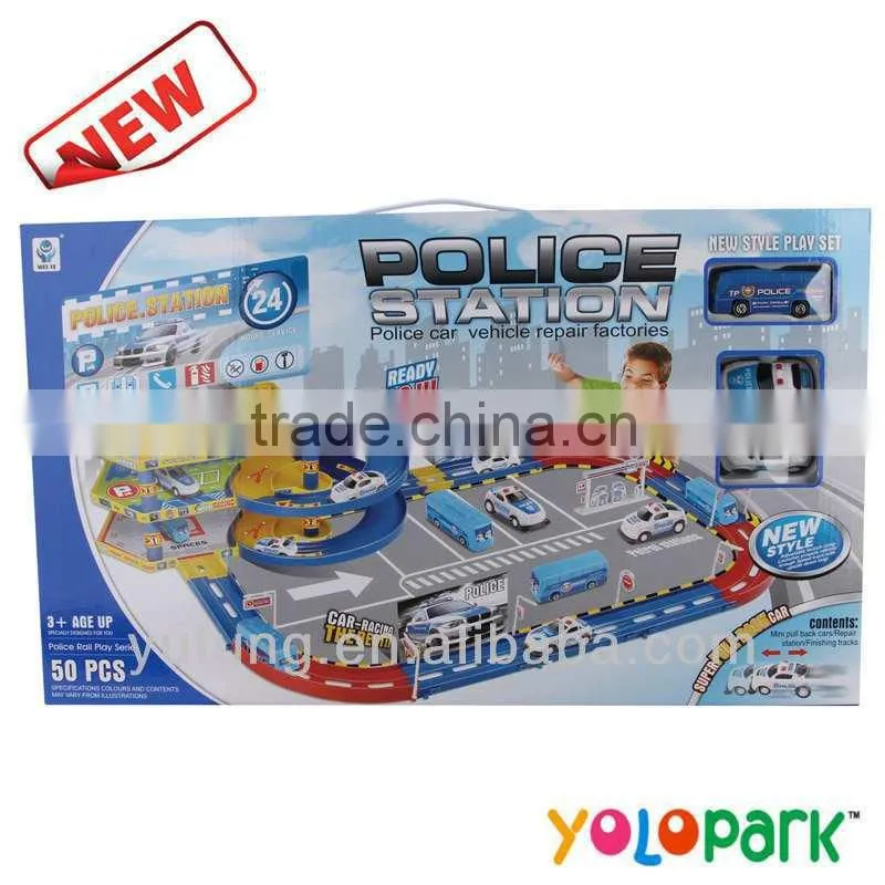 Pull back police car game/car toys