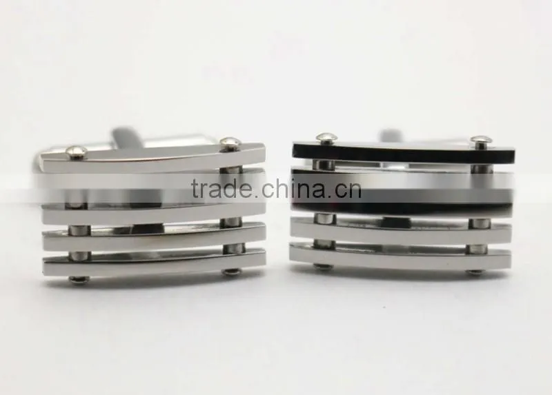 Fashion Silver 316L Stainless Steel Factory Wholesale Cufflink