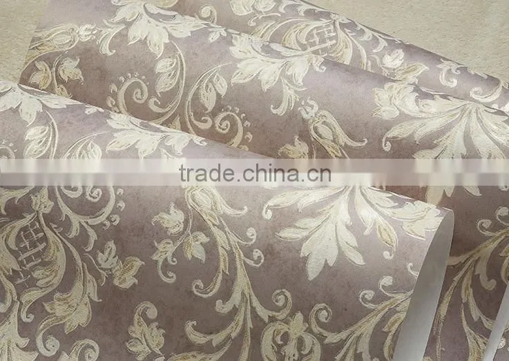 Damask Non Woven Home Decoration Wall Paper