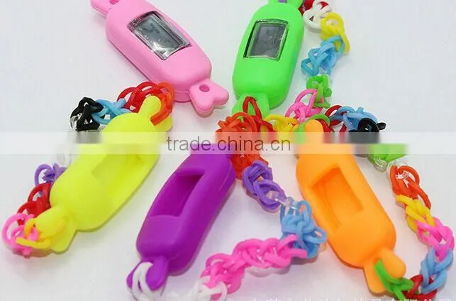 custom silicone diy loom band watches for promotion