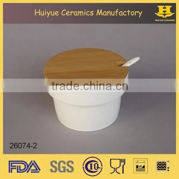 Kitchen Jar, Ceramic Seasoning Jar with spoon and lid