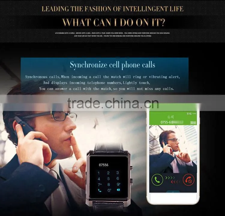 MTK2502 smart watch DM08 bluetooth 4.0 smart watch compatible with Android iOS support sleep monitor anti-lost