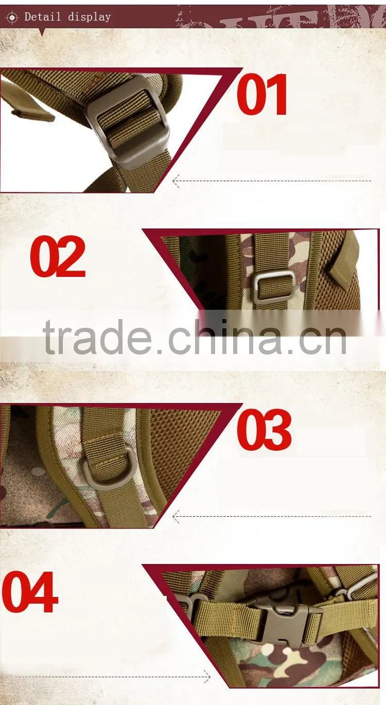 wholesale China canvas backpack large capacity outdoor military camouflage backpack