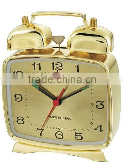 square metal mechanical alarm clock