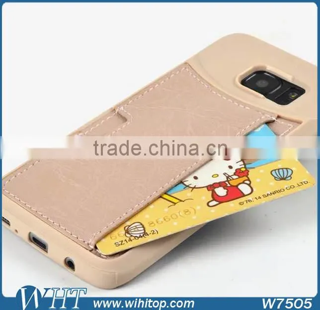 TPU Leather Card Case for S7, for Samsung Galaxy S7 Accessories
