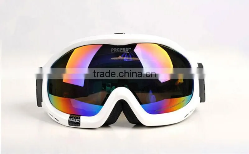 Winter Sports Fashional White Frame Snow Goggles For Adults