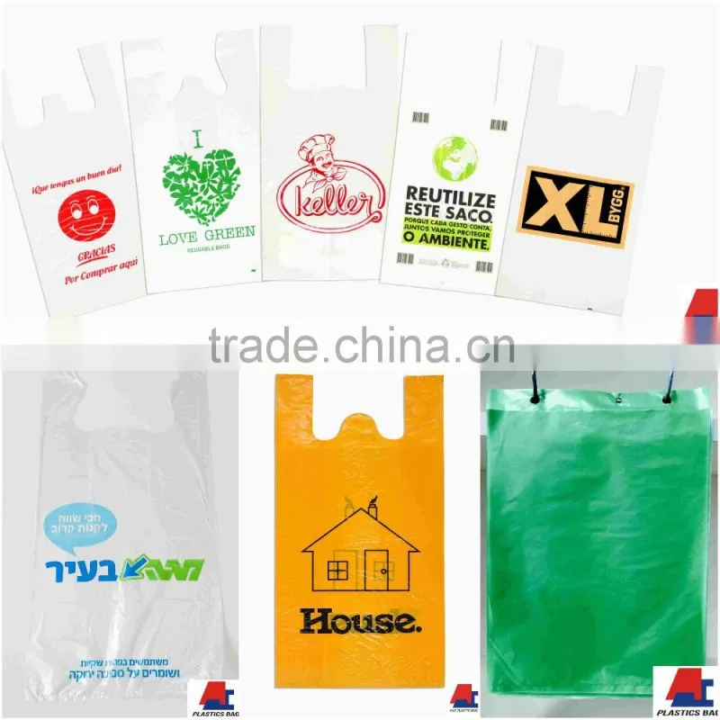 Biodegradable Plastic Bags T-shirt Plastic Bags with Oxo-Biodegradable additive D2W