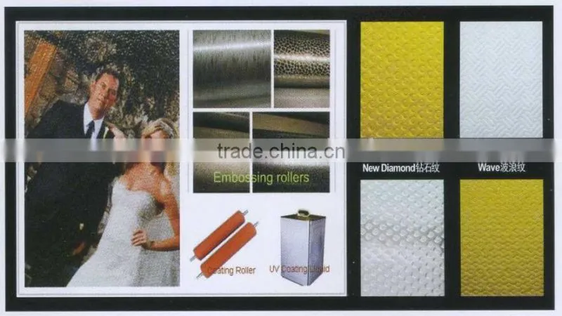 2015 new design uv velvet coating machine