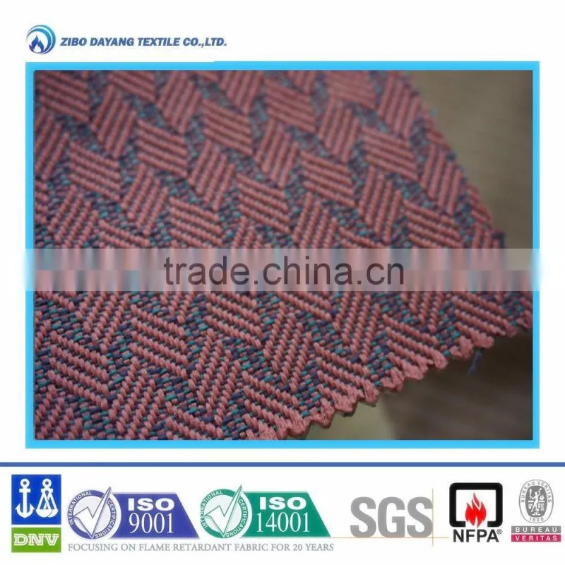 Polyester flame retardant fabric for wall cover