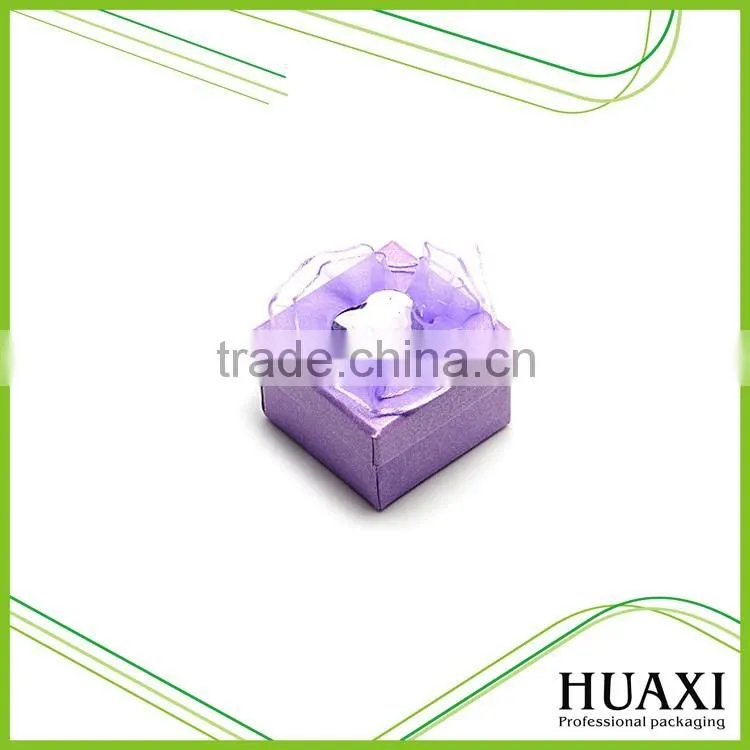 Huaxin column round paper gift window box with silk ribbon