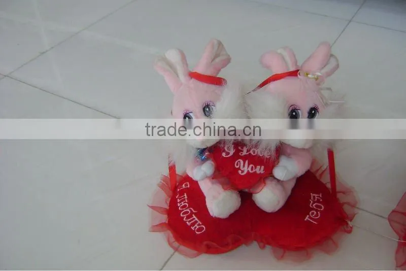Plush Rabbit Toy, Stuffed Hare, Brown Bunny