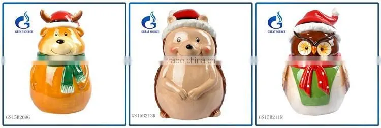 unique dog shape ceramic christmas cookie storage jars