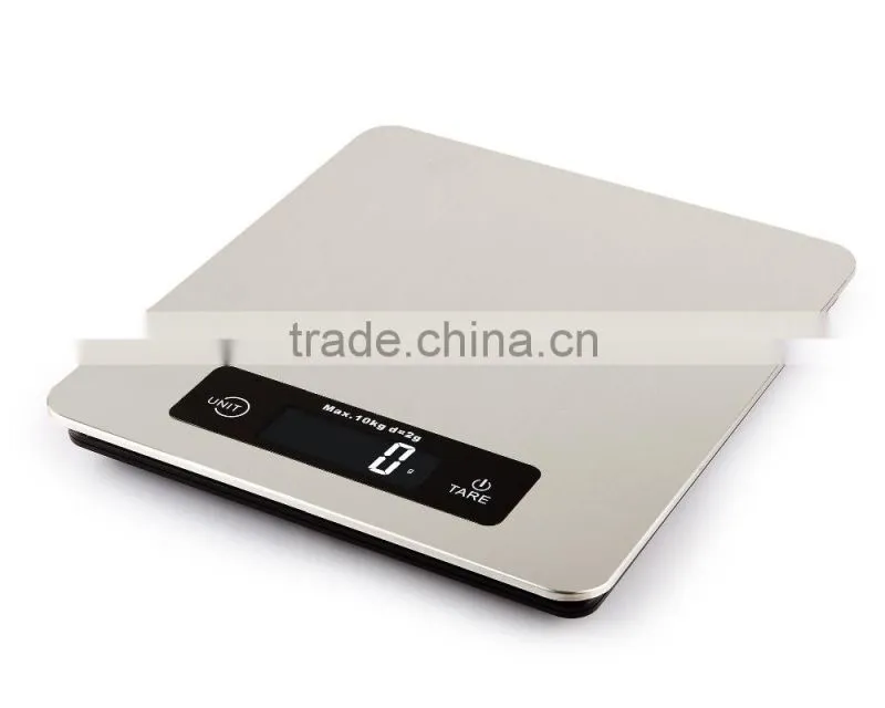 New design 10 KG food scale digital kitchen stainless steel smart weigh kitchen scale