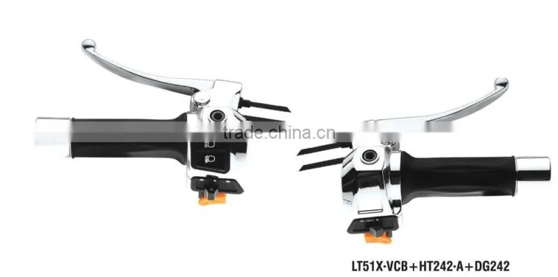 Throttle with brake lever and switches
