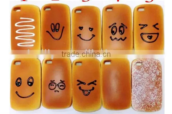 The delicious food design silicone phone cases with all kinds of expressions