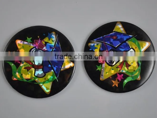 badge button with safety pin