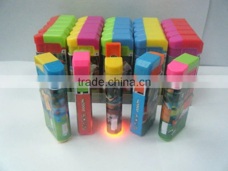 led windproof lighter with color laber