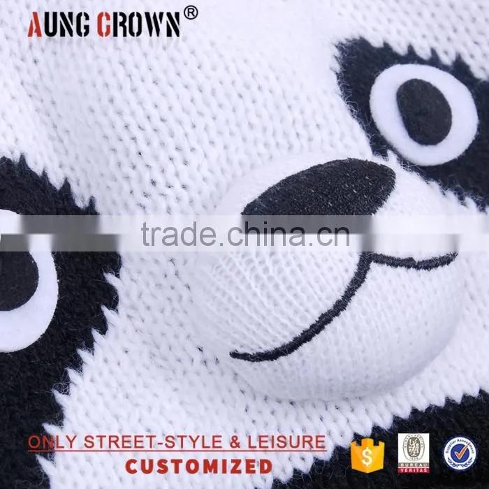 Custom knit animal acrylic beanie cap