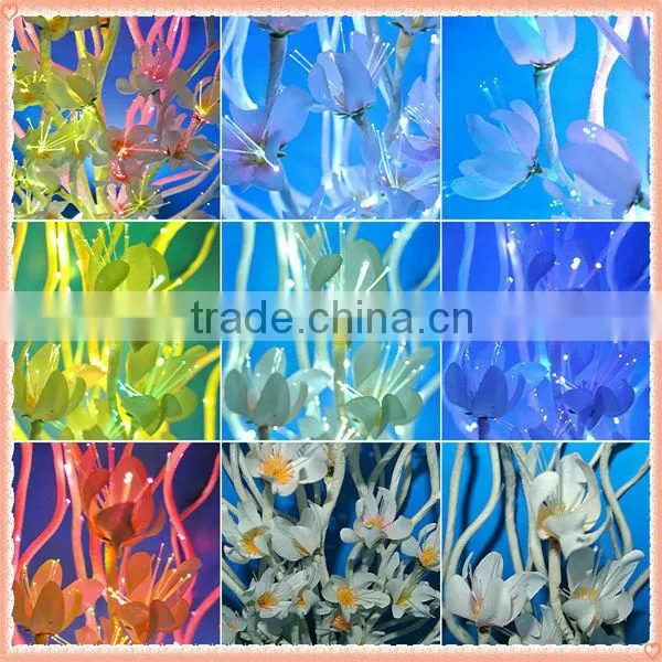 Light Up Orchid Flowers & Plant / White Cymbidium with LED Lights
