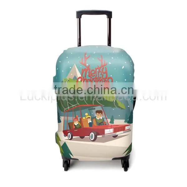 Luckiplus Wholesale protective cute spandex luggage cover Luggage trolley case Cover,waterproof luggage cover