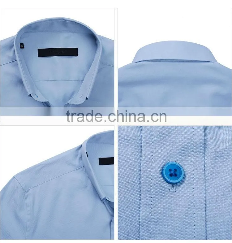 blue cotton twill fashion men shirts
