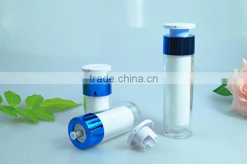 Cap lock round plastic airless bottles