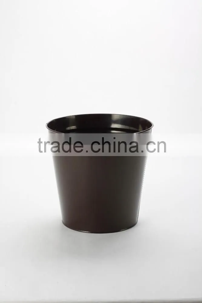 high quality black Iron home round trash can