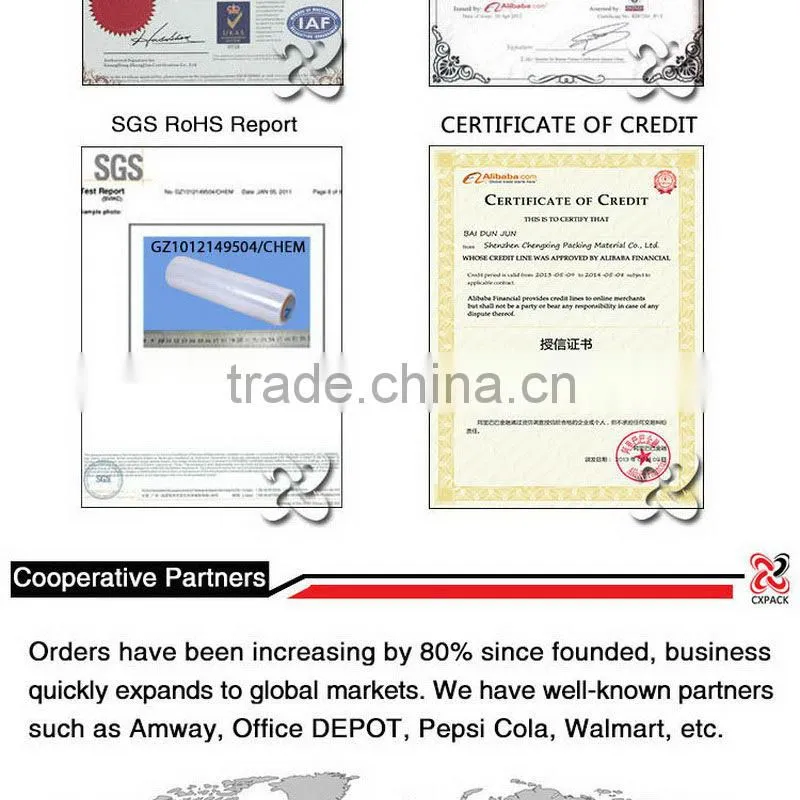 300m LLDPE stretch film for Pallet packing with China manufacturer