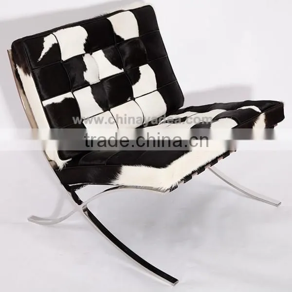 Cowhide Barcelona Chair for living room