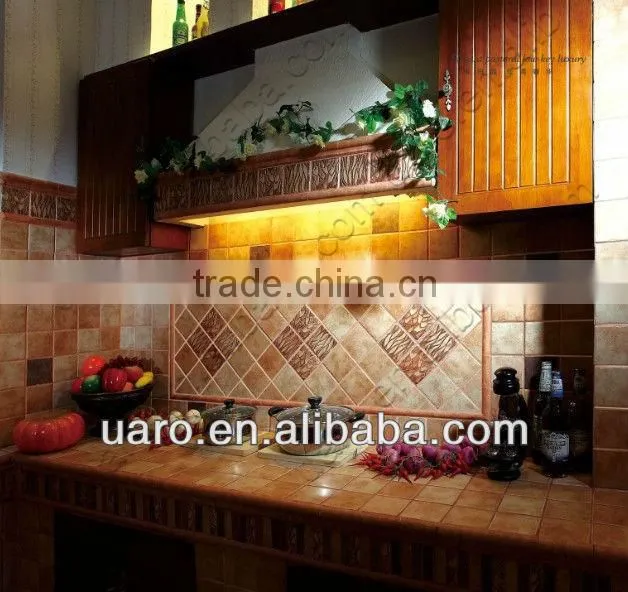 Glazed decorative vintage non-slip ceramic antique classic pattern stone tile