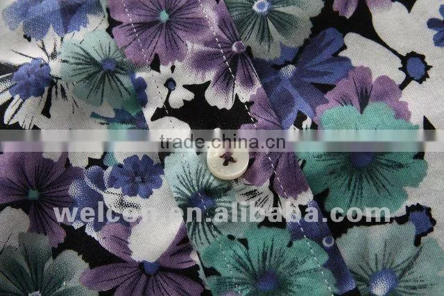 Italian style long sleeve latest brand design slim fit floral pattern casual fancy fashion 100% cotton printing men satin shirt