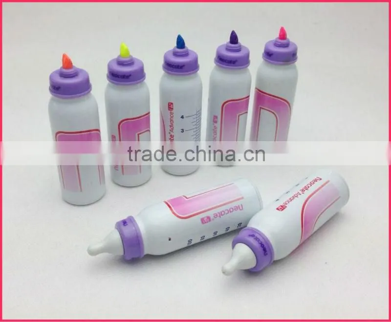 plastic customized bottle shaped highlighter