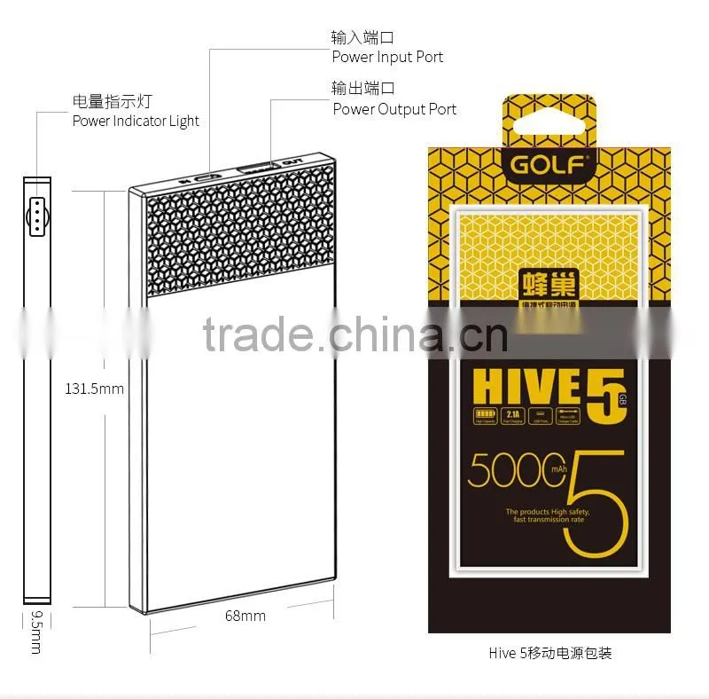 Promotional gift ,The latest Slim Power Bank 5000mah for mobile phone polymer