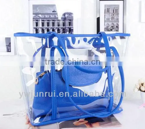 promotional summer transparent handbags fashion transparent handbags beach bag