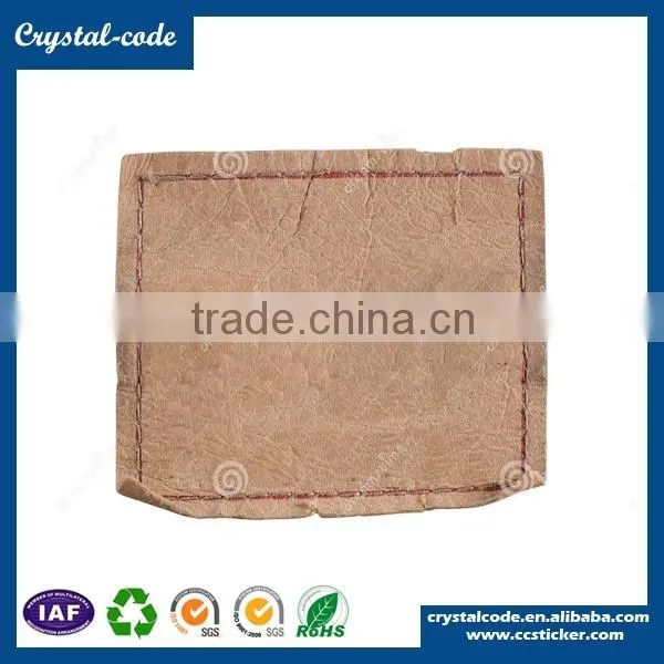 Clothing custom embossed leather label