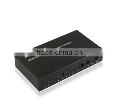 IR Control SPDIF/TOSLINK Digital Optical Audio Matrix 4x2