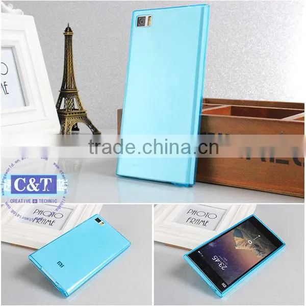 C&T Ultrathin 0.3mm Soft TPU Gel Case for xiaomi mi3 back cover