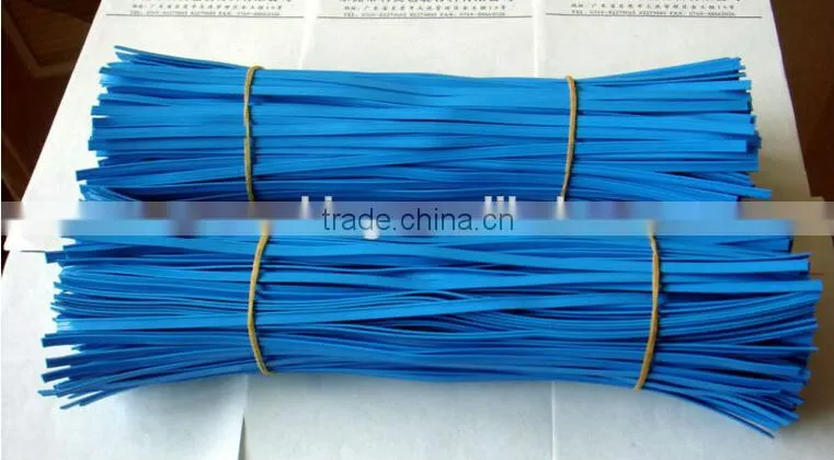 Plastic coated red twist ties with iron core