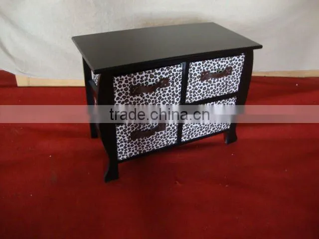 nice Wooden cabinet with willow baskets,home furniture,rattan drawers