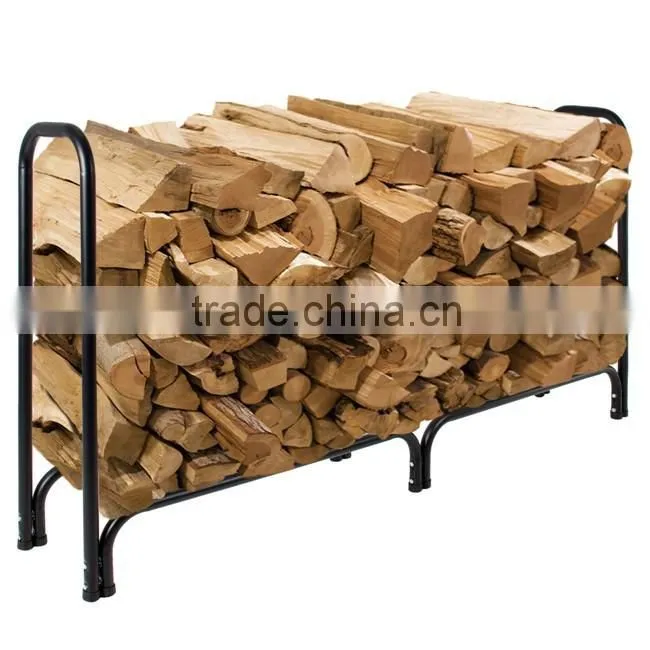 Popular firewood rack storage holder outdoors or porch with cover,log wood cabinet