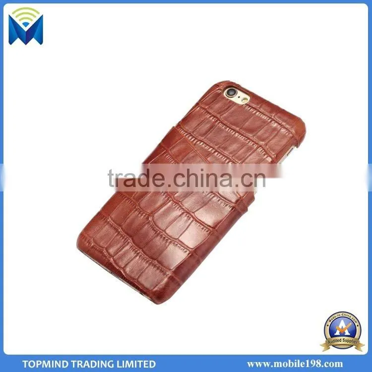 New Products Crocodile Pattern Leather Back Cover Case for iPhone 6S 6S Plus