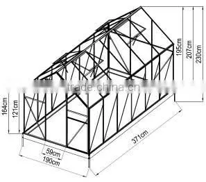 Easy DIY 12*6 FT Aluminum Walk-in Garden Greenhouse