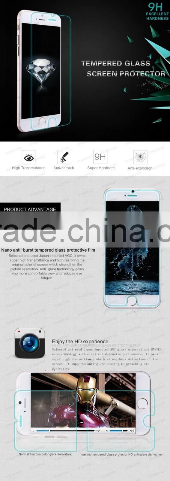 9h Tempered Glass Screen Protector,For Iphone 7 Screen Protector