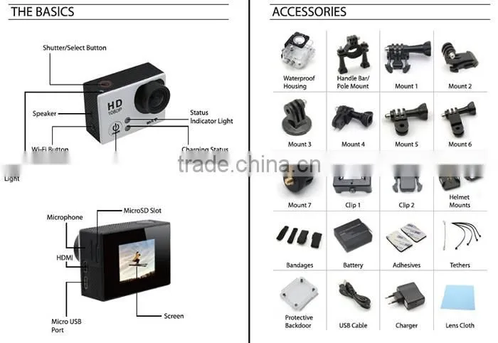 G2 4k ultra hd action camera underwater video camera