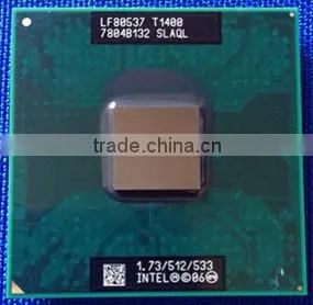 Dual cores in stock tray packing 1.73GHz 1M 533MHz Intel Celeron Mobile T1400 SLAQL CPU