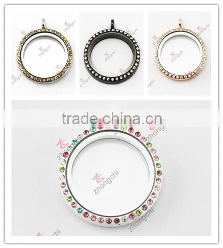 Floating story Flower Glass Lockets Necklace for love Gifts (LFL50907)