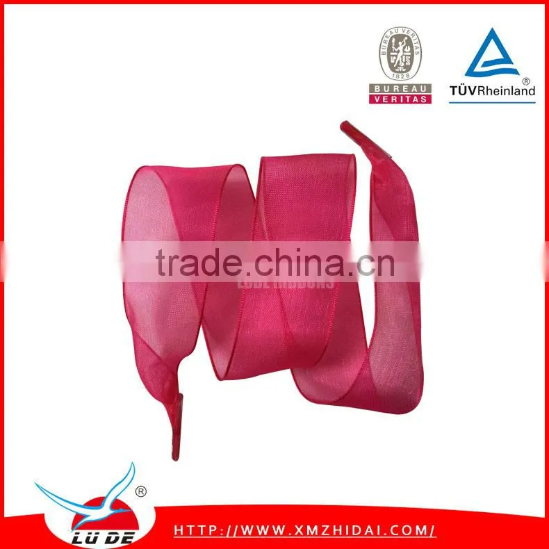 wholesale organza ribbon handles /shoelace for handbags